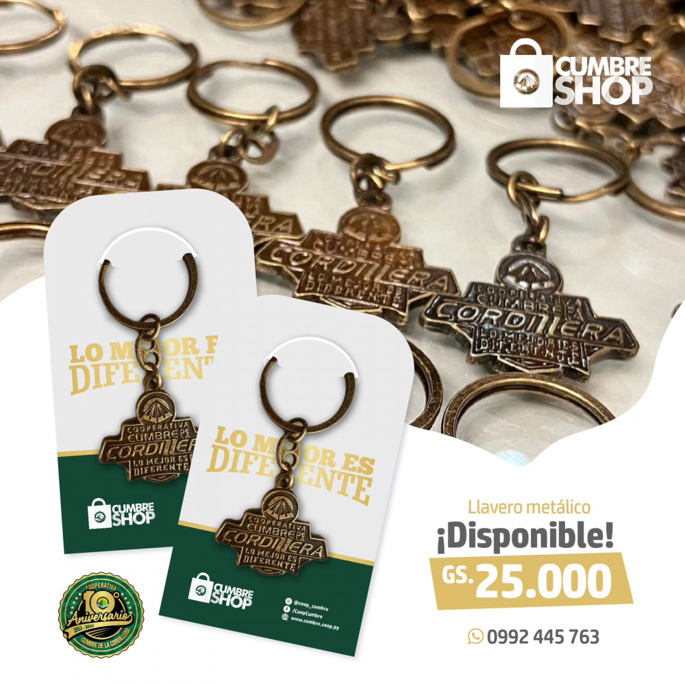 Llaveros metálicos de la Cumbre disponibles 👌🏻😎